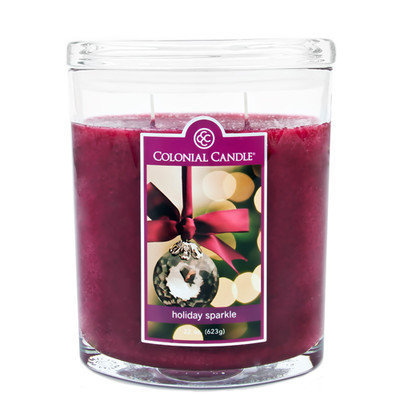 Fragranced in-line Container CC022.927 22oz. Oval Holiday Sparkle Candles