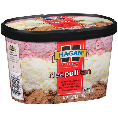Hagan Neapolitan Ice Cream 1.5 Qt Carton