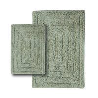 Textile Decor Castle 2 Piece 100% Cotton Racetrack Spray Latex Bath Rug Set, 34 H X 21 W and 40 H X 24 W