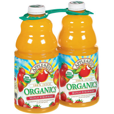 Apple & Eve Organics Mango Strawberry 64 Oz 100% Juice 2 Ct Plastic Bottles