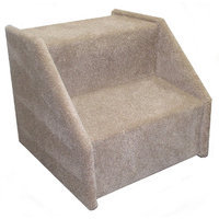 Animal Stuff Bear's Stairstm Mickeys Two-Step Carpeted Pet Stairs - Color: Gray