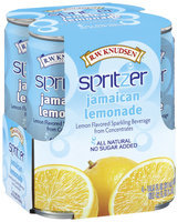 R.W. Knudsen Spritzer Jamaican Lemonade Lemon Flavored 10.5 Oz Sparkling Beverage 4 Pk Cans