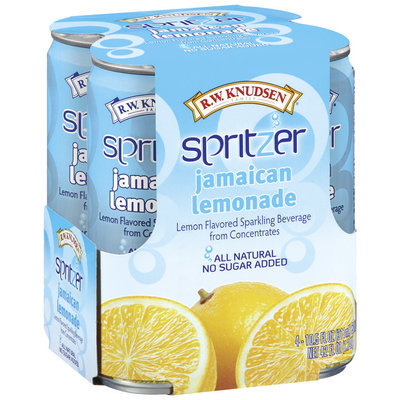 R.W. Knudsen Spritzer Jamaican Lemonade Lemon Flavored 10.5 Oz Sparkling Beverage 4 Pk Cans