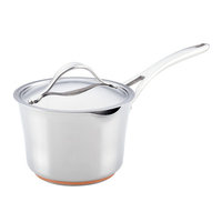 Anolon Nouvelle Copper Stainless Steel 3.5-qt. Covered Straining Saucepan