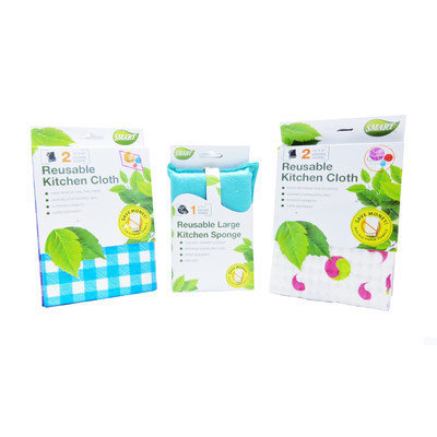 Natural Home 5 Piece Design Cloth / Sponge Set