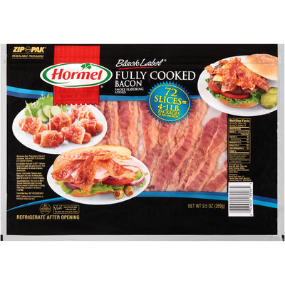 Hormel® Black Label® Fully Cooked Bacon 9.5 oz. ZIP-PAK®