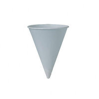 Solo Cups 200/Bag Bare Treated Paper Cone Water Cups in White