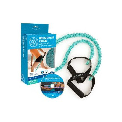 Gaiam Covered Medium Resistance Cord Workout Kit