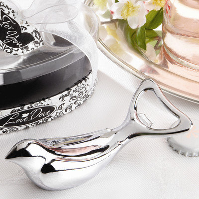 Kate Aspen 11035NA The Love Dove Chrome Bottle Opener in Elegant Oval Showcase Giftbox