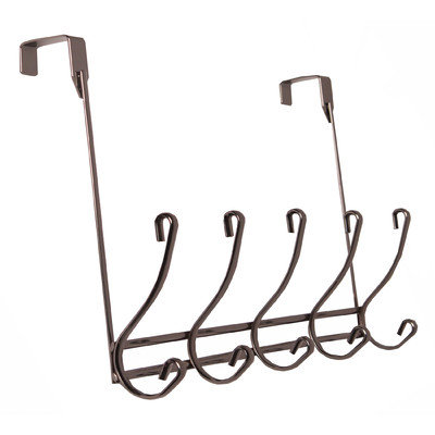 Richards Homewares Vibrance 2 x 5 Over the Door Hook Finish: Gun Metal