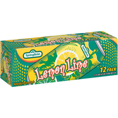 Springfield Lemon Lime 12 Oz. Cans Flavored Soda 12 Pk Carton
