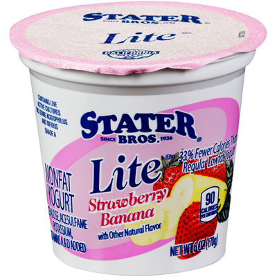 Stater Bros.® Lite Strawberry Banana Yogurt 6 oz. Cup