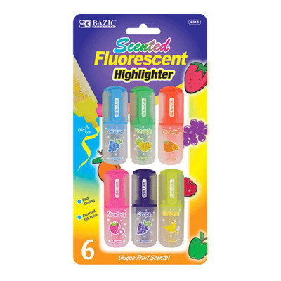 Bazic 231524 Fruit Scented Mini Highlighter Pack of 24