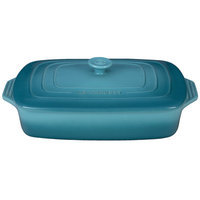 Le Creuset Stoneware 3.5-Qt. Covered Rectangular Casserole Color: Caribbean