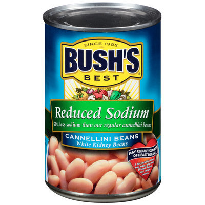 Bush's Best® Reduced Sodium Cannellini Beans White Kidney Beans 15.5 oz. Can