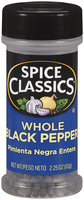 Spice Classics® Whole Black Pepper 2.25 oz. Shaker