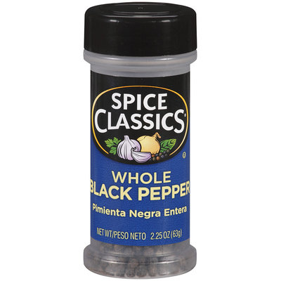 Spice Classics® Whole Black Pepper 2.25 oz. Shaker