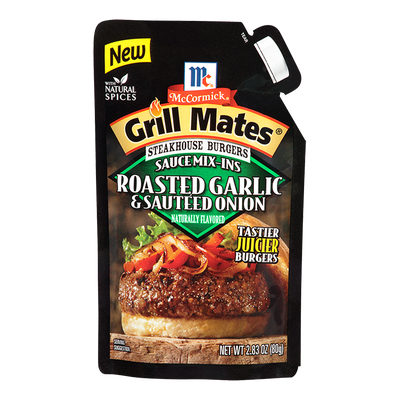 McCormick® Grill Mates® Roasted Garlic & Sautéed Onion Steakhouse Burgers Sauce Mix-Ins