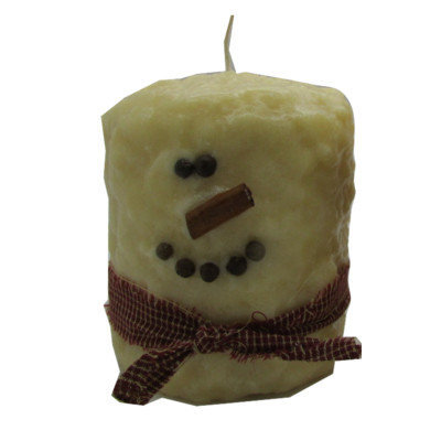 Starhollowcandleco Snowman Pillar Candle Size: Big Fatty 4