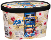 Hagan Light Whitehouse Cherry Ice Cream 1.5 Qt Carton