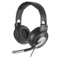 Compucessory CCS15157 Foldable Stereo Headset Adjustable 71 in. Cord Black