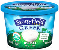 Stonyfield® Organic Greek Nonfat Plain Yogurt 16 oz. Tub