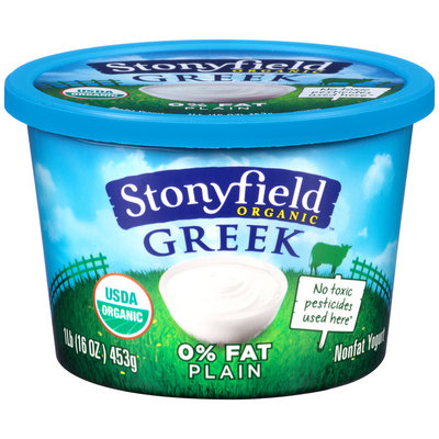 Stonyfield® Organic Greek Nonfat Plain Yogurt 16 oz. Tub