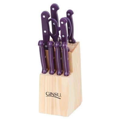 Ginsu Essential Series 10 Piece Cutlery Block Set Color: Purple