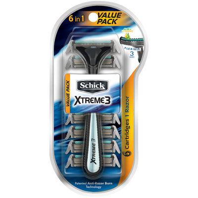 Schick® Xtreme 3® Disposable Razor + Cartridges 6 in 1 Value Pack