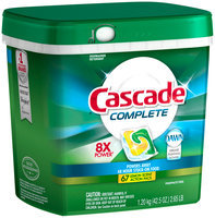 Cascade Complete ActionPacs Dishwasher Detergent Lemon Burst