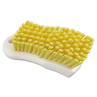 Boardwalk BWK FSCBYL 6 in. Polypropylene Scrub Brush - Yellow