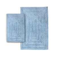 Textile Decor Castle 2 Piece 100% Cotton Racetrack Spray Latex Bath Rug Set, 24 H X 17 W and 40 H X 24 W
