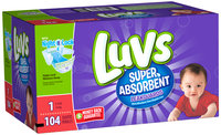 Stretch Luvs Super Absorbant Leakguards Diapers Size 1 104 Count