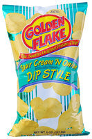 Golden Flake® Sour Cream 'N Onion Dip Style Potato Chips 5 oz. Bag