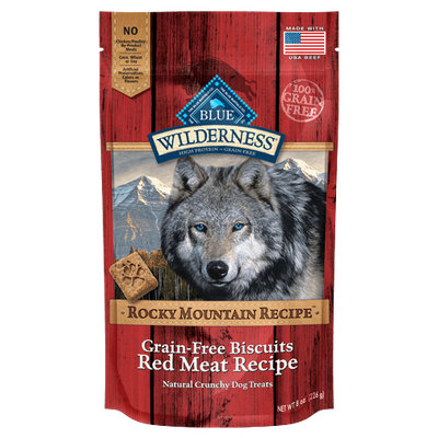 THE BLUE BUFFALO CO. BLUE™ Wilderness® Rocky Mountain Recipe™ Red Meat Recipe Grain-Free Natural Dog Biscuits