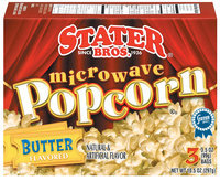 Stater Bros. Butter 3 Ct Microwave Popcorn 10.5 Oz Box