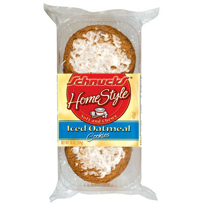 Schnucks Homestyle Soft & Chewy Iced Oatmeal Cookies 10 Oz Tray