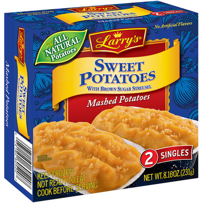 Larry's® Sweet Potatoes with Brown Sugar Streusel Mashed Potatoes 2 ct. Box
