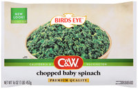 Birds Eye® C&W® Chopped Baby Spinach 16 oz. Bag