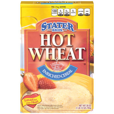 Stater Bros. Hot Wheat Enriched Cereal 28 Oz Box