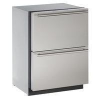 U-Line 24 Stainless Steel Refrigerator Drawers