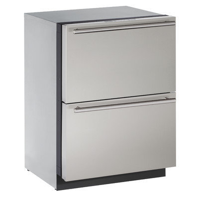 U-Line 24 Stainless Steel Refrigerator Drawers