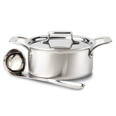 All Clad All-Clad 3-qt. Stainless Steel D5 Brushed Soup Pot with Ladle