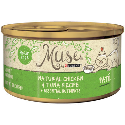 Muse by Purina Natural Chicken & Tuna Recipe Pate Cat Food 3 oz. Can