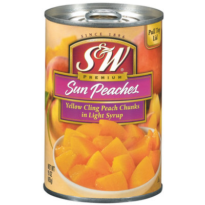 S&W® Sun Peaches in Light Syrup 15 oz. Pull-Top Can