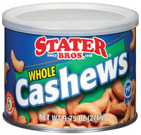 Stater Bros. Whole Cashews 9.75 Oz Can