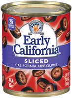 EARLY CALIFORNIA Sliced California Ripe Olives 3.8 OZ CAN