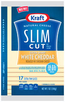 Kraft Slim Cut Reduced Fat Extra Sharp White Cheddar Natural Cheese Slices 17 ct ZIP-PAK®