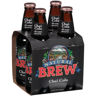 Natural Brew Tea & Spice Flavored 12 Oz Chai Cola 4 Pk Glass Bottles