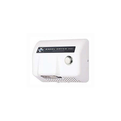 Excel Dryer Lexan Push Button Surface Mounted 208 / 230 Volt Hand Dryer in White